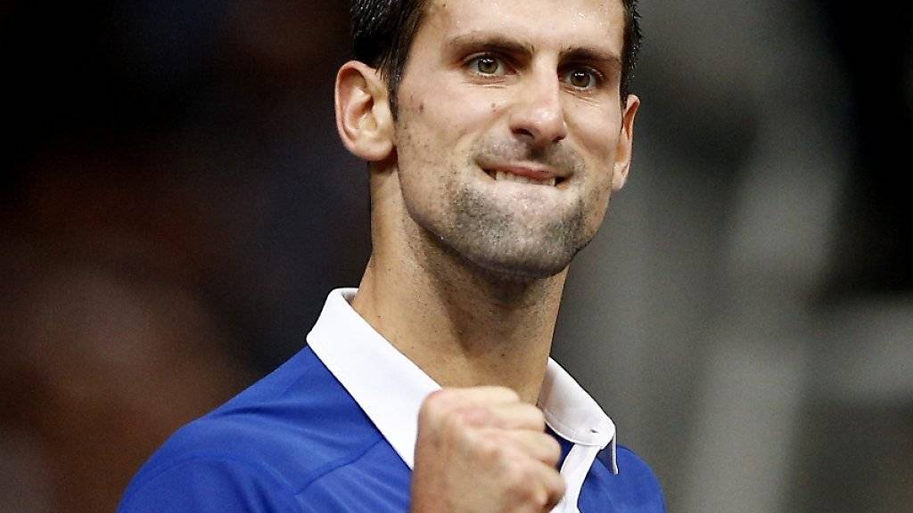 Derzeit nicht zu stoppen: Novak Djokovic gewann im Final von Paris-Bercy sein 22. Spiel in Folge