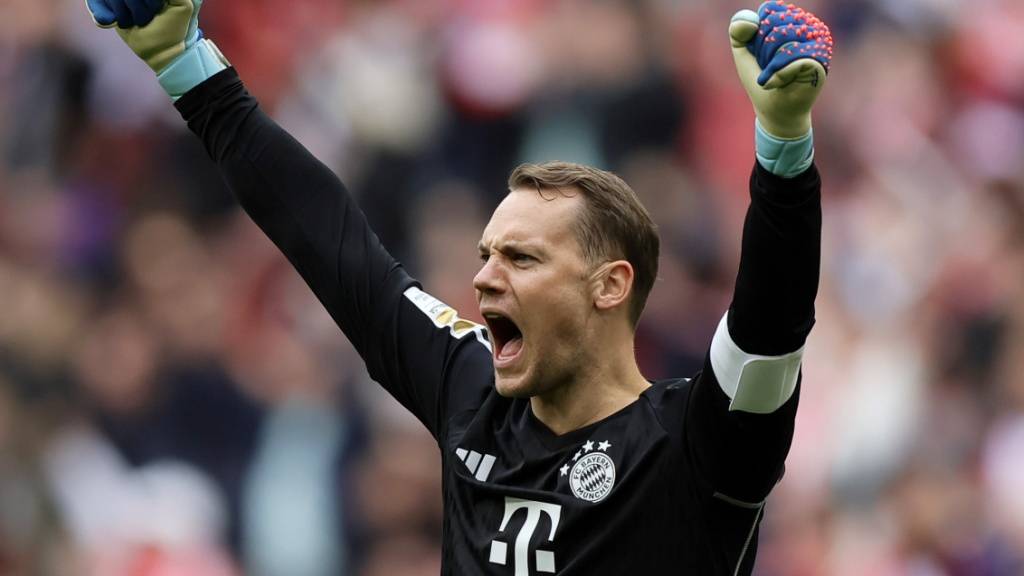 Bayerns Keeper Manuel Neuer hatte nicht viel zu tun, aber viel zu jubeln