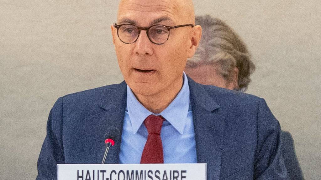 ARCHIV - Volker Türk, Hoher Kommissar der Vereinten Nationen für Menschenrechte, spricht bei der 59. Sitzung des UN-Menschenrechtsrats. Foto: Eric Dubost/ZUMA Press Wire/dpa (Archivbild)