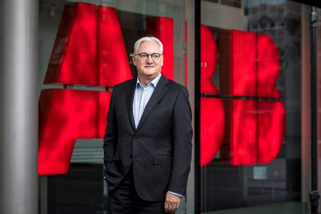 Peter Voser, Chairman of the Board of Directors of ABB, during the interview at the group's headquarters in Zurich-Oerlikon.