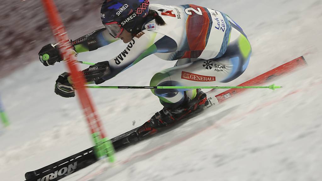 Die Slowenin Andreja Slokar feierte ihren ersten Weltcup-Sieg