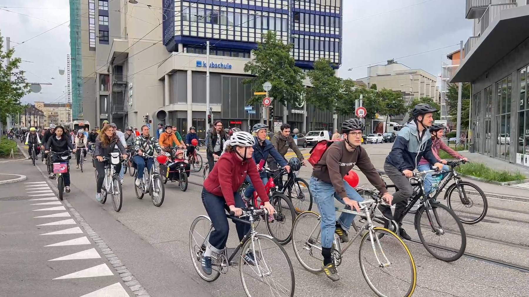 Velodemo in Zürich Oerlikon