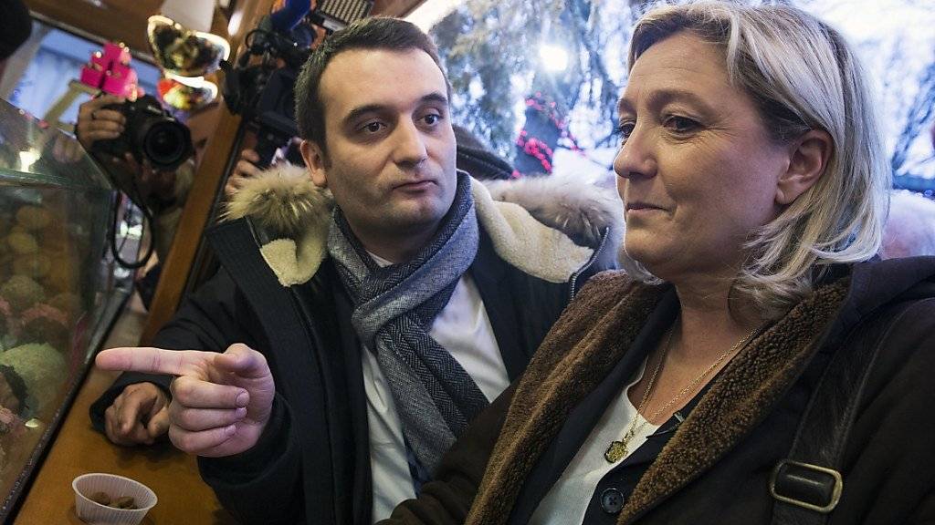 Blicken nicht mehr in die gleiche Richtung: Front-National-Chefin Marine Le Pen und ihr Stellvertreter Florian Philippot