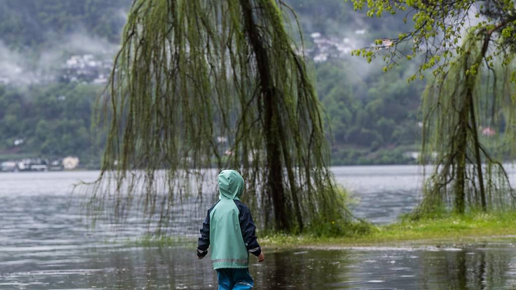 Das viele Wasser im Lago Maggiore (im Bild in Locarno) führt in Norditalien zu einem hohen Pegelstand im Fluss Ticino.