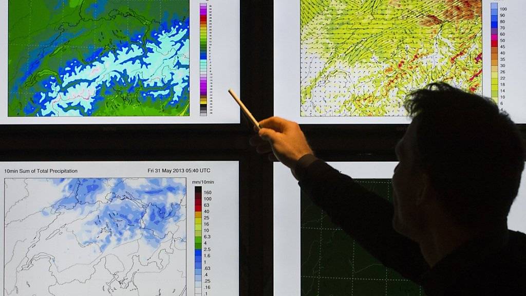 MeteoSchweiz verfolgt täglich das Wetter in der Schweiz anhand von Daten, die durch Karten visualisiert werden. Die Eidg. Finanzkontrolle hat nun gravierende Mängel im Beschaffungswesen von MeteoSchweiz entdeckt. (Archivbild)
