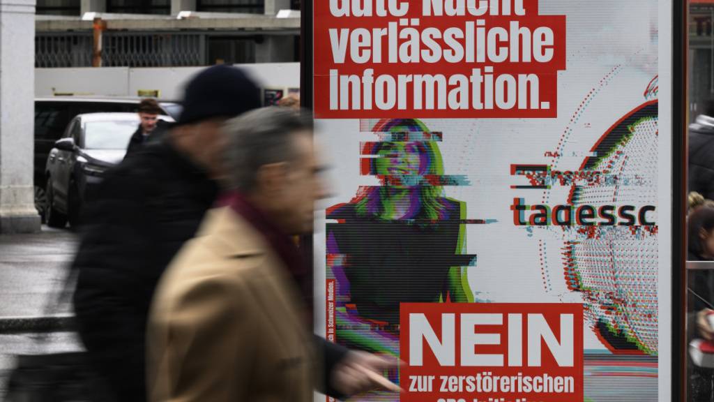Die Nein-Kampagne zur SRG-Initiative hat gefruchtet: Die Vorlage wurde am Sonntag von Volk und Ständen deutlich verworfen. (Archivbild)