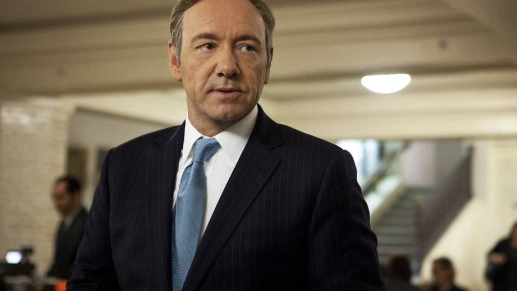 Kevin Spacey als US-Congressman Frank Underwood in «House of Cards.» Am Freitag hat der Sender Netflix für den fiktiven Underwood einen Wahlkampfstand eröffnet (Archiv).