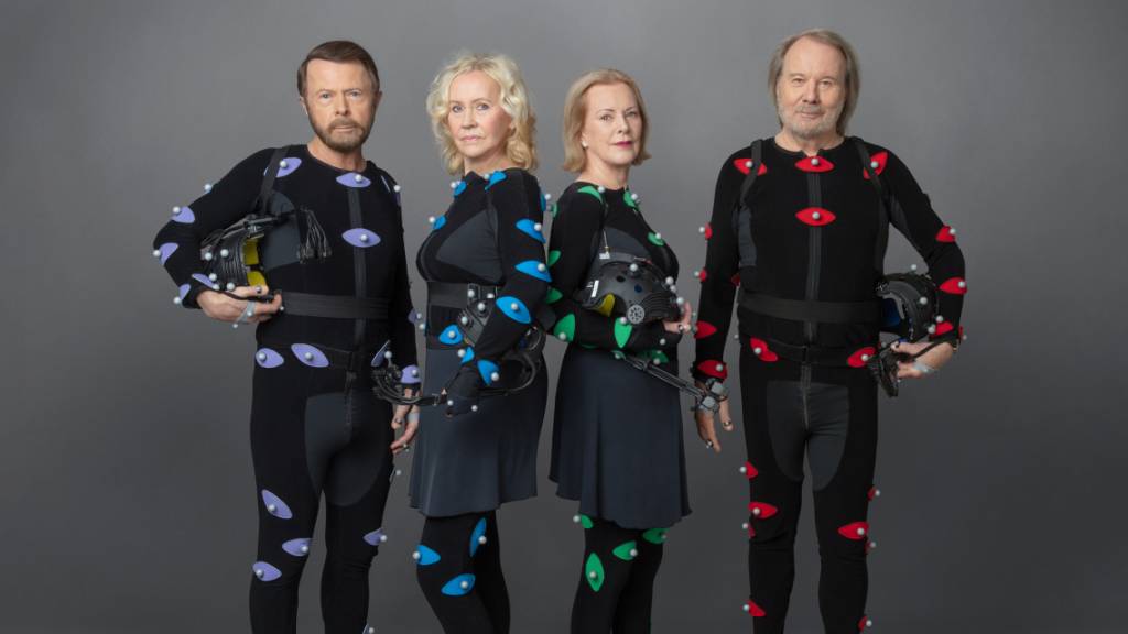 Dieses undatierte Foto zeigt die Mitglieder der schwedischen Popgruppe Abba (l-r): Björn Ulvaeus, Agnetha Fältskog, Benny Andersson und Anni-Frid Lyngstad. Abba hat fast 40 Jahre nach der Trennung das neue Album «Voyage» angekündigt. Der Ticketverkauf zur gleichnamigen Show in London hat begonnen. Foto: Industrial Light And/PA Media/dpa