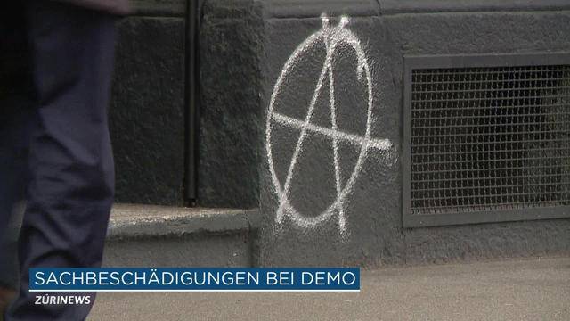 Sprayereien und Feuerwerk an Frauendemo