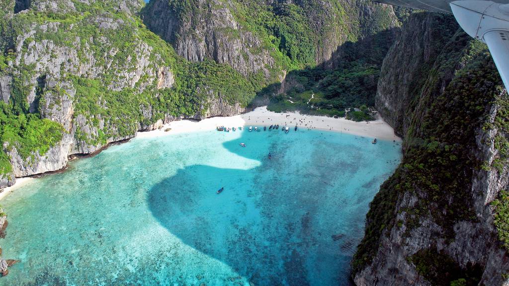 Die Maya Bay in Thailand war Drehort für den DiCaprio-Film «The Beach».