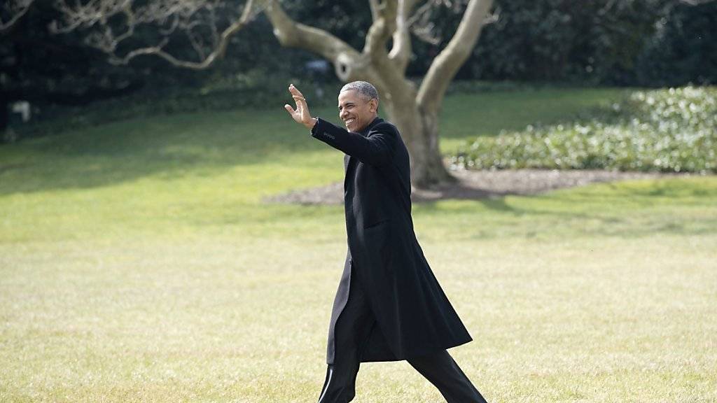 US-Präsident Barack Obama auf dem Rasen des Weissen Haus: Beim jährlichen Gesundheitscheck glänzte der 54-Jährige. (Archivbild)