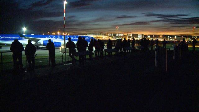 Grosser Ansturm wegen Trumps Flugzeug