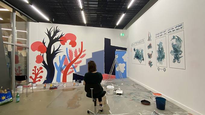 Kunsthalle Luzern stellt Wände für Illustrationen zur Verfügung