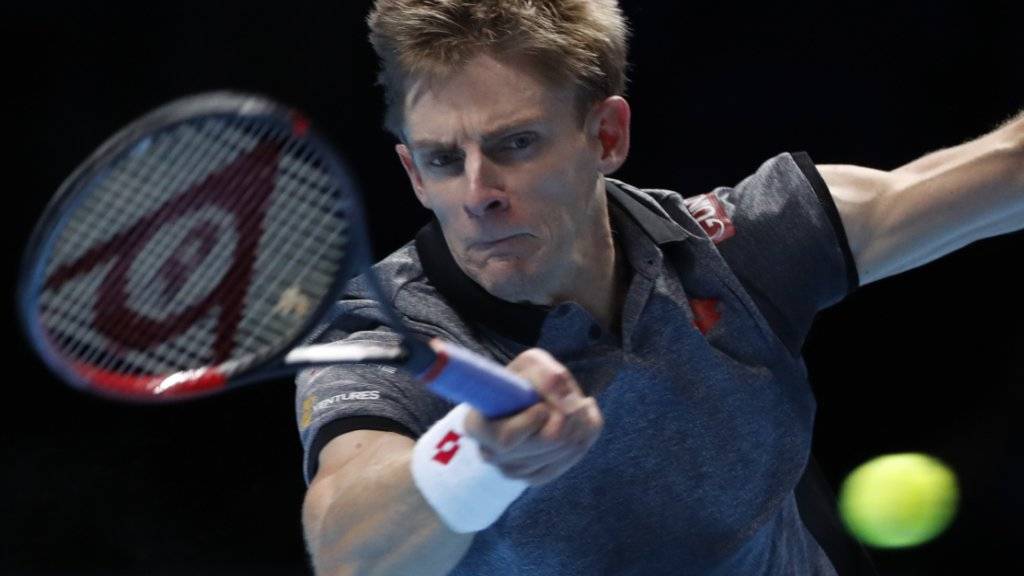 Zu viel Power für Kei Nishikori: Kevin Anderson liess dem Japaner an den ATP Finals in London nicht den Hauch einer Chance