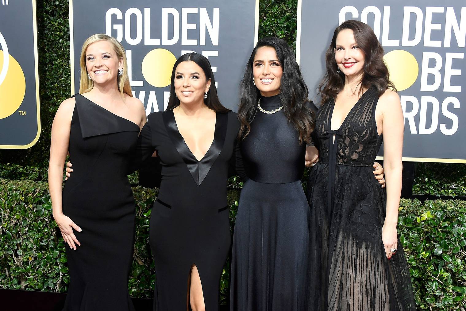 Reese Witherspoon, Eva Longoria, Salma Hayek und Ashley Judd (Frazer Harrison/Getty Images)