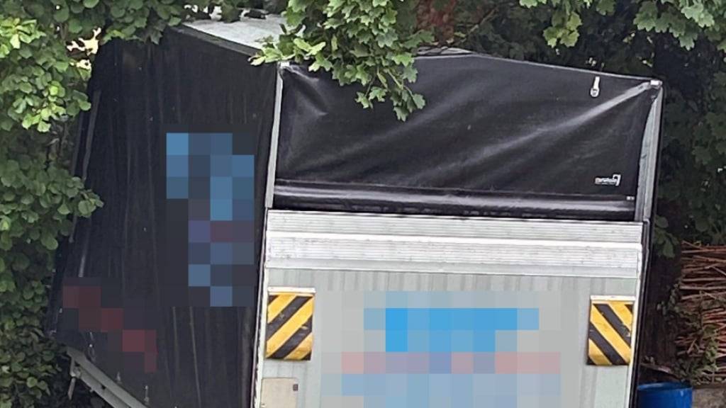 Der Fahrer des Lieferwagens verstarb noch an der Unfallstelle.