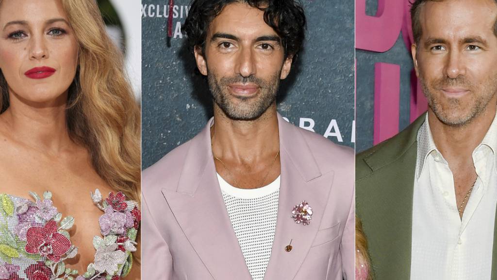 ARCHIV - Diese Bildkombo zeigt Blake Lively (links), Justin Baldoni (Mitte) und Ryan Reynolds. Foto: Uncredited/AP/dpa