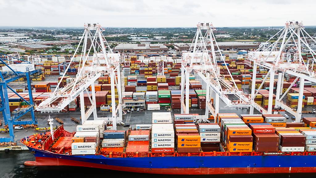 Seagirt Marine Terminal in Baltimore, USA: Streiks an den Ostküsten-Häfen bedrohen den Containerumschlag für den US-Aussenhandel. (Archivbild)