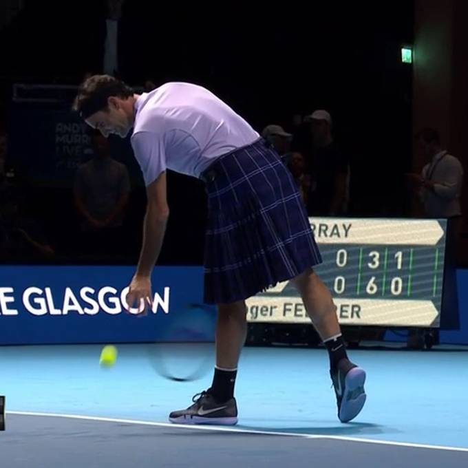 Federer begeistert im Schottenrock