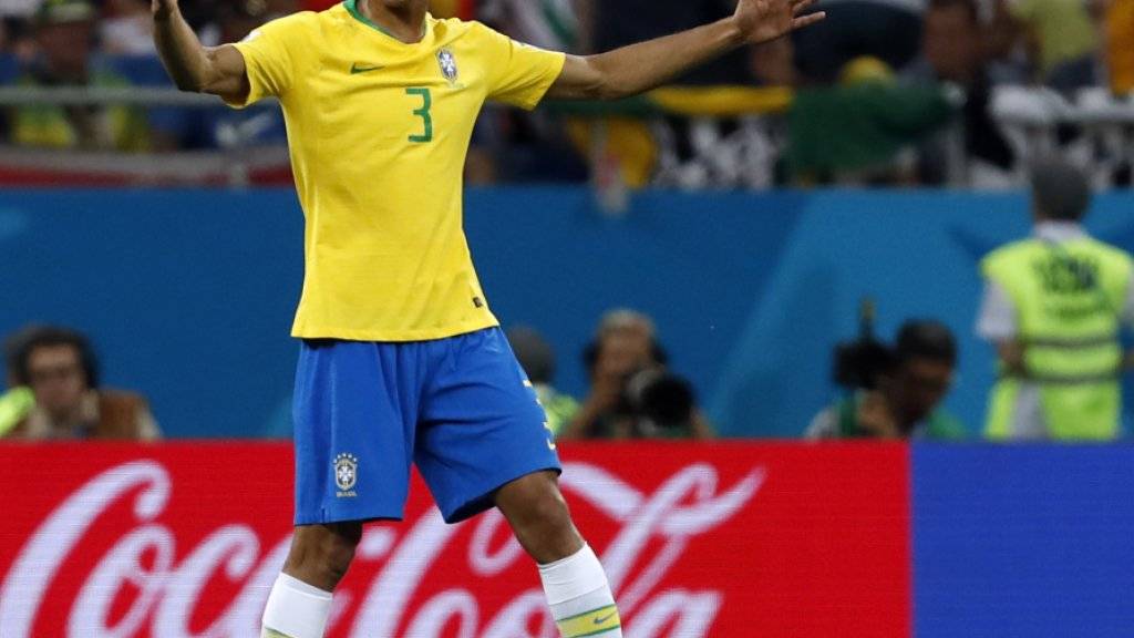 Verteidiger Miranda schiesst Brasilien in der Nachspielzeit zum 1:0-Sieg gegen Argentinien