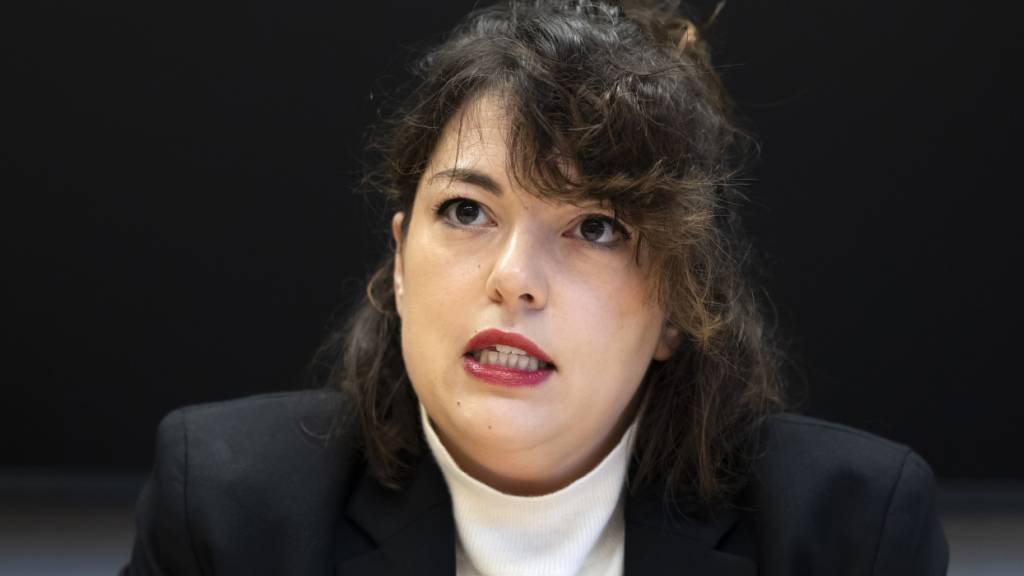 Die Berner SP-Nationalrätin Tamara Funiciello und weitere Vertreterinnen aus dem linken Lager machten am Donnerstag Werbung für ein «feministisches Nein» zur Service-citoyen-Initiative.