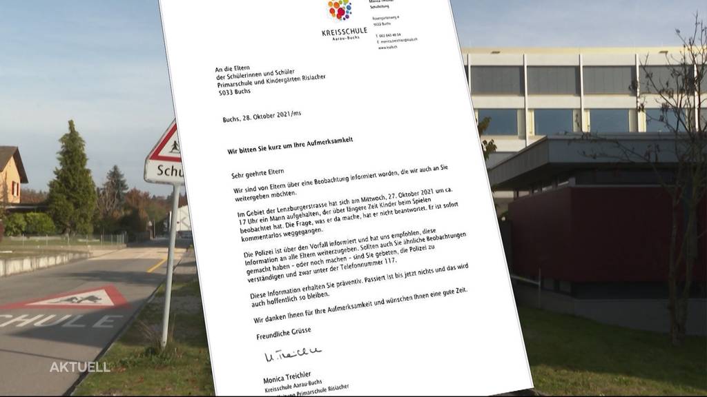 Primarschule Risiacher in Buchs warnt mit offiziellem Brief vor einem Mann