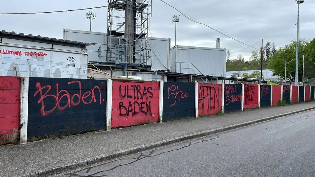 Vandalismus im Brügglifeld: Badener Fans verschmieren Stadionmauern