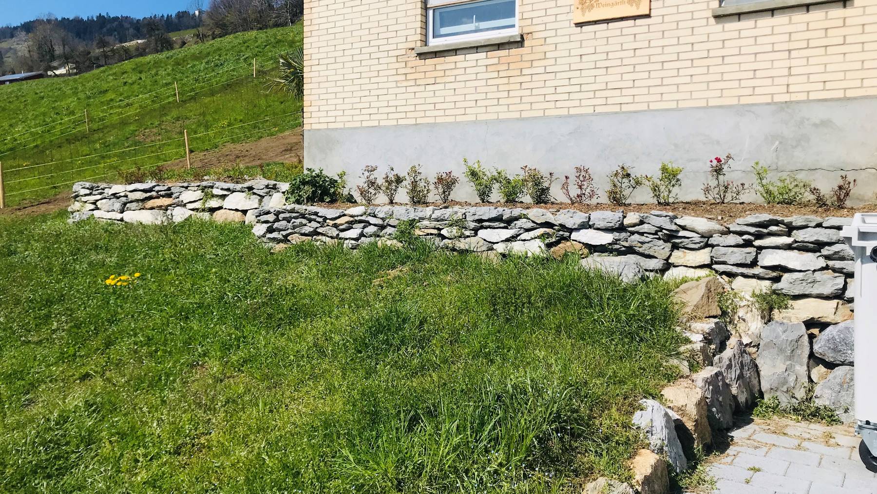 Natursteinmauer in Ennetbürgen