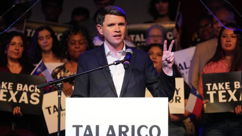 ARCHIV - Der demokratische Senatskandidat der Demokraten in Texas, James Talarico. Foto: Eric Gay/AP/dpa/Archivbild