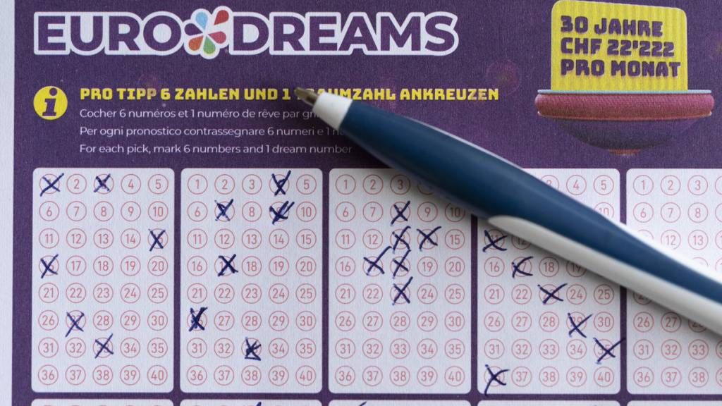 Jemand hat bei Eurodreams eine monatliche Rente von 2222 Franken während fünf Jahren gewonnen.