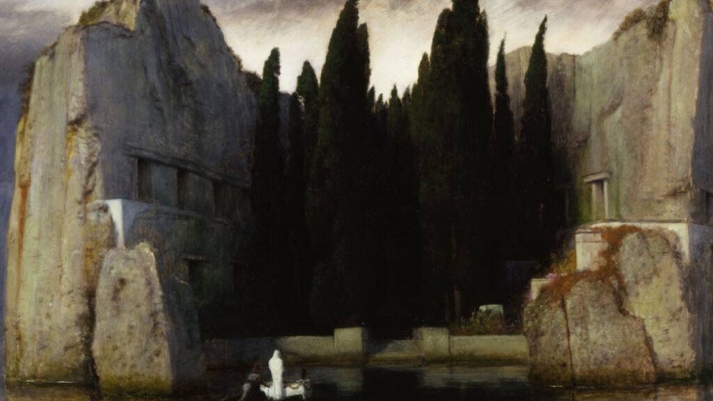 Die Berliner Version von Böcklins «Die Toteninsel», entstanden 1883: Ab September kommenden Jahres werden alle vier noch verbliebenen Versionen des Gemäldes vereint in Basel zu sehen sein.