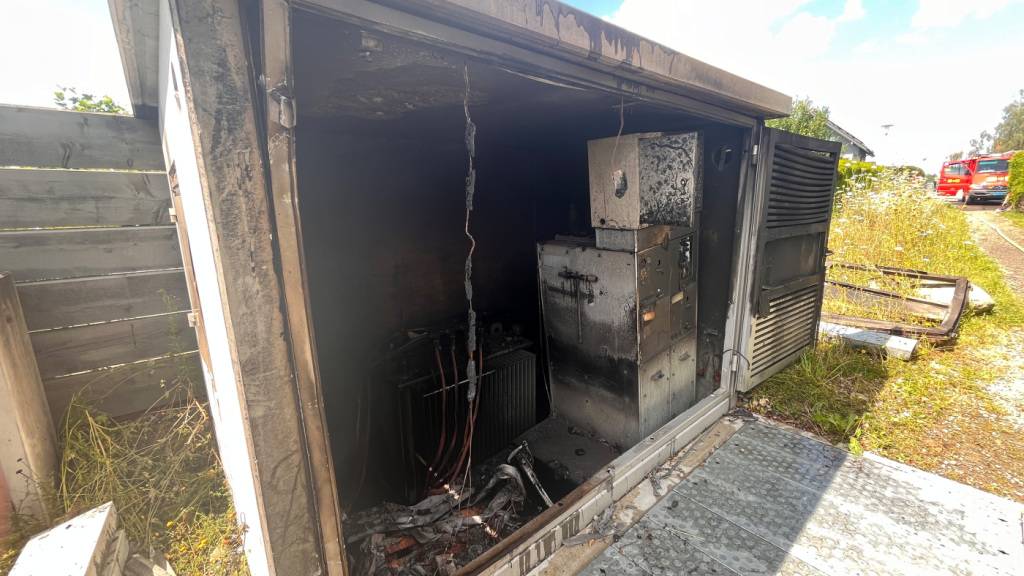 Die Trafostation brannte komplett aus.