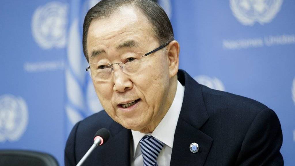 Ban Ki Moon bei seiner letzten Medienkonferenz als UNO-Generalsekretär am Freitag in New York.