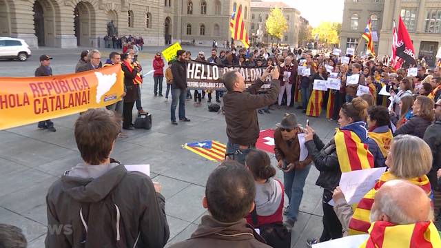Katalanen demonstrieren auch in Bern