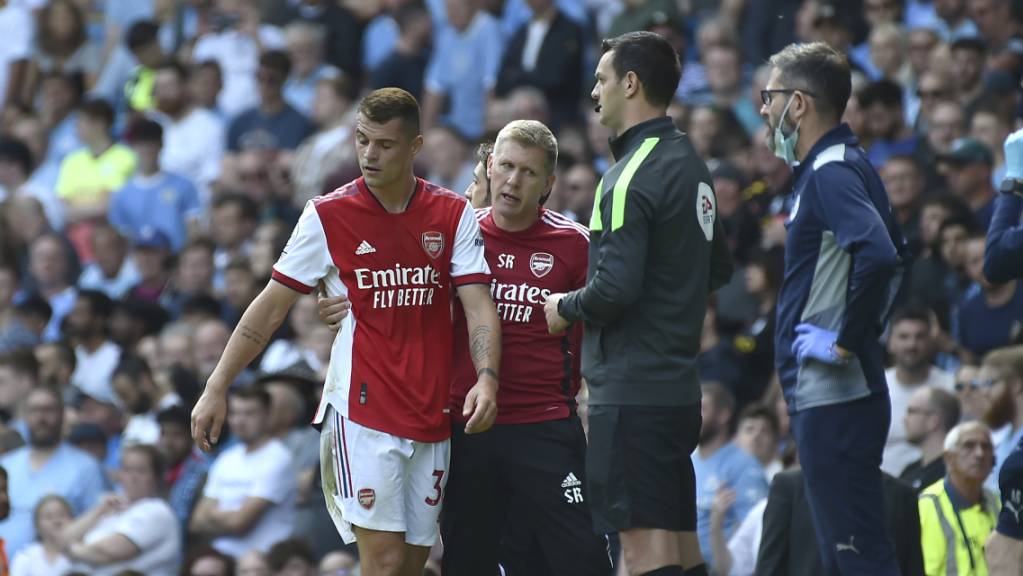 Arsenals Granit Xhaka verletzte sich im Derby gegen Tottenham Hotspur (Archivbild)