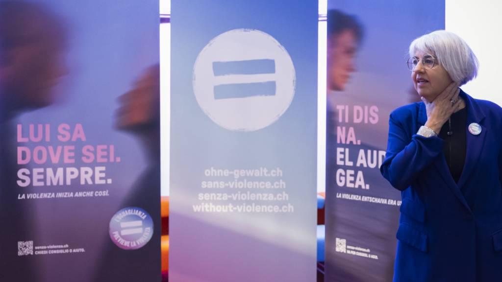 Die nationale Präventionskampagne gegen häusliche, sexualisierte und geschlechtsbezogene Gewalt wurde im November 2025 von Bundesrätin Elisabeth Baume-Schneider lanciert. (Archivbild)
