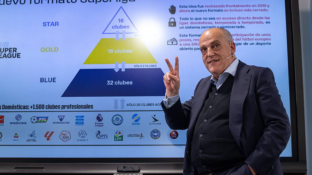 Javier Tebas, Präsident der spanischen LaLiga, steht hinter der Beschwerde von Europas Topligen und der Spielergewerkschaft bei der EU gegen die FIFA