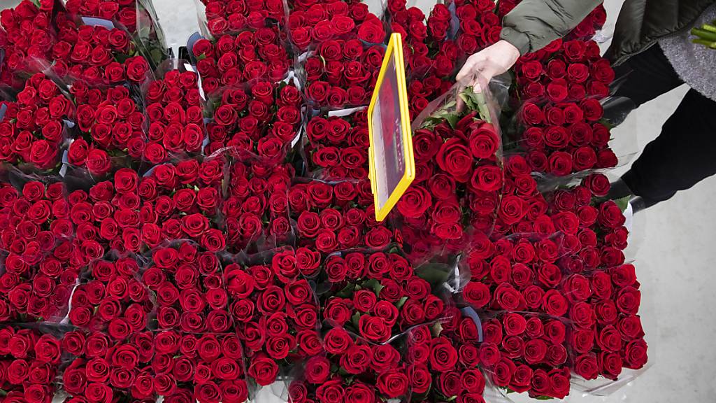 Ein Blumenstrauss zum Valentinstag wird teuer