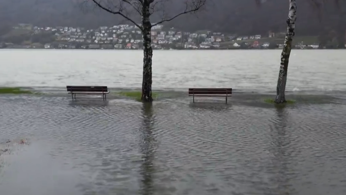 Gewässer treten in der ganzen Schweiz über die Ufer
