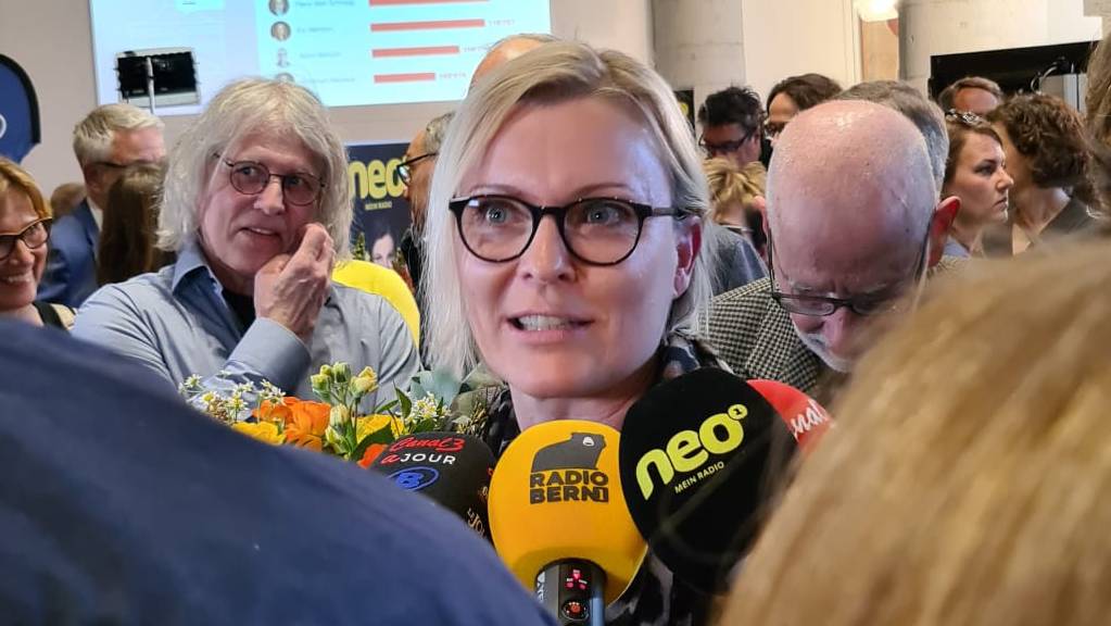 Astrid Bärtschi nach ihrer Wahl in den Regierungsrat