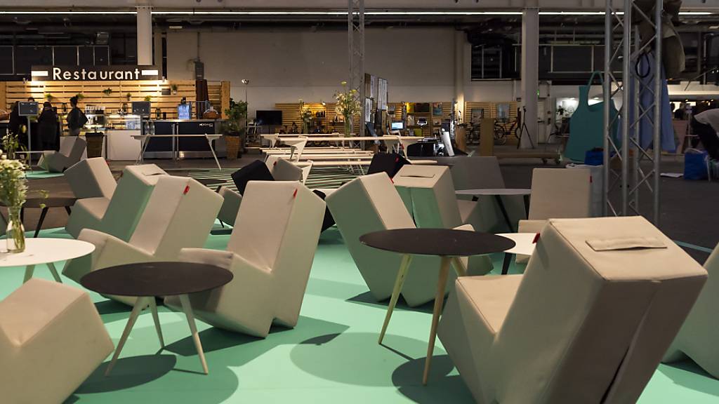 Die Lounge an der Designverkaufsmesse Blickfang in Basel.