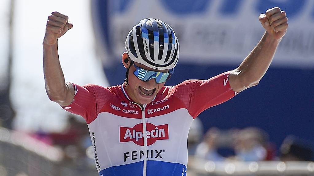 Mathieu van der Poel, im Bild bei einem Etappensieg am Tirreno-Adriatico, gewann die Flandern-Rundfahrt 2020