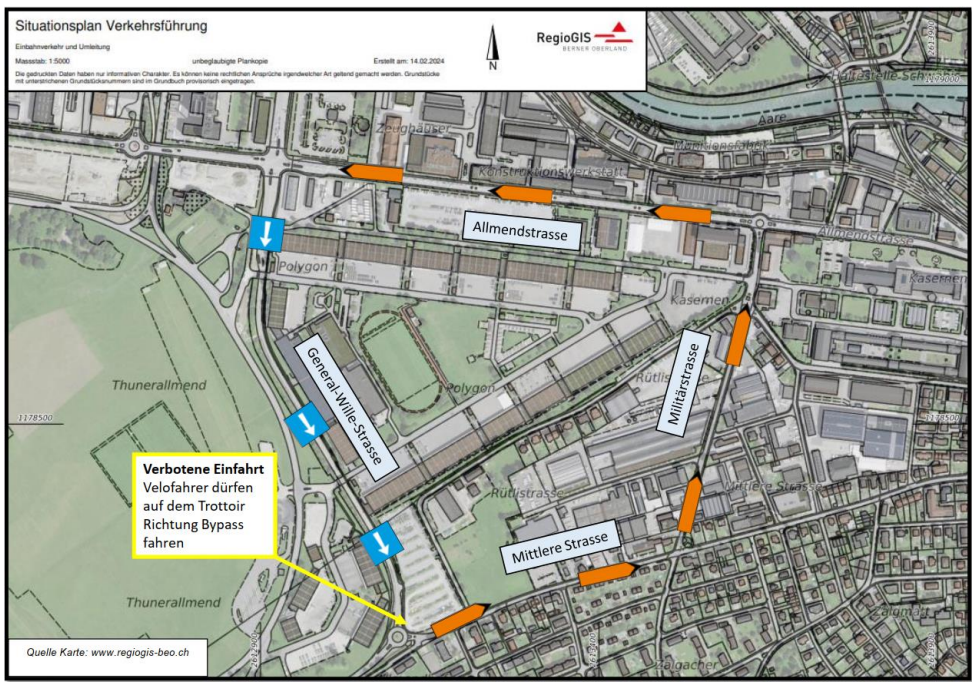 So wird der Verkehr während der Bauzeit umgeleitet.