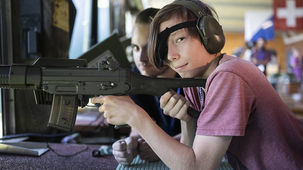 Miro Scheiwiller erzielte am Knabenschiessen 2023 als einziger das Maximum von 35 Punkten.