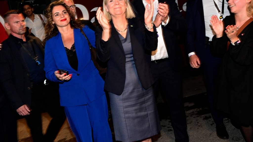Die Vorsitzende der Sozialdemokraten, Magdalena Andersson (M). Foto: Jonas Ekstroemer/TT News Agency/AP/dpa