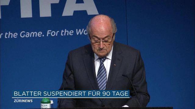 Blatter für 90 Tage suspendiert