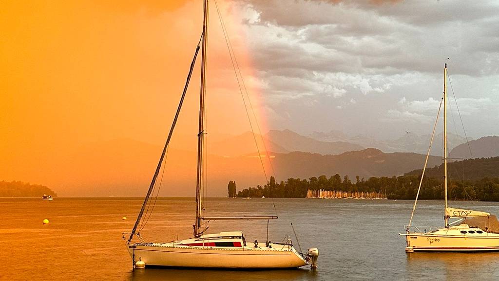 Sonne, Regen, Regenbogen: Luzern ganz in Orange