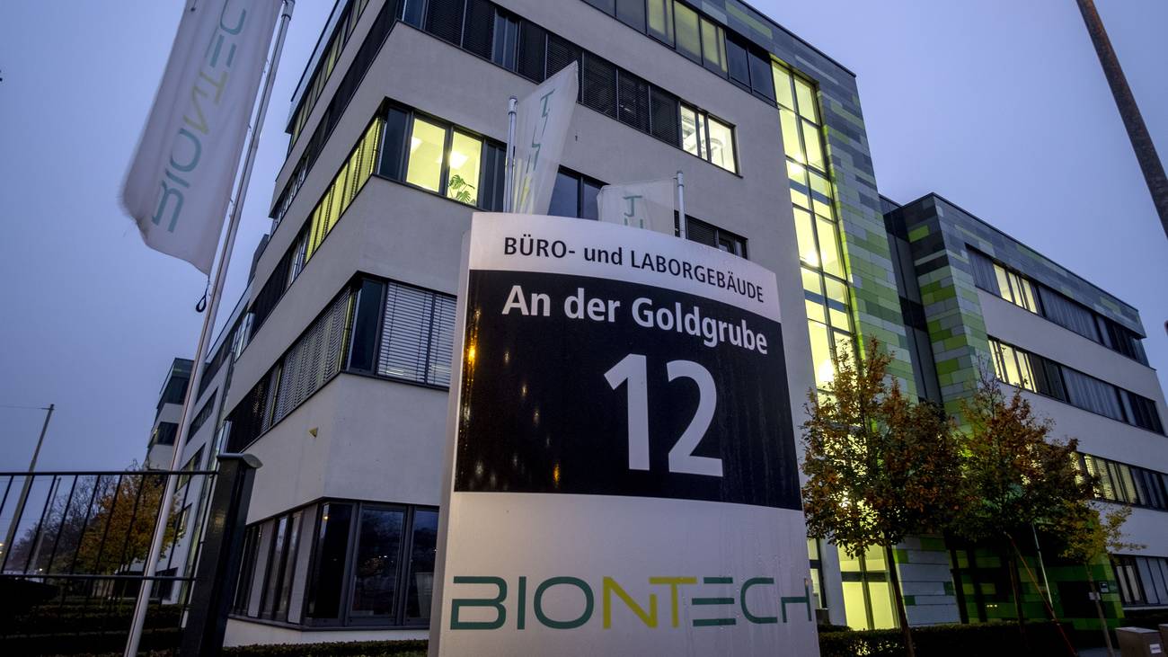 Das Firmengebäude von Biontech in Mainz