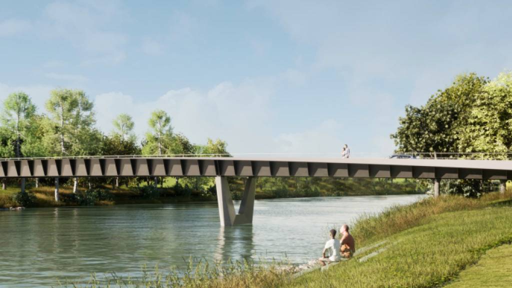 Die Jury hat sich beim Neubau der Reussbrücke zwischen Mühlau AG und Hünenberg ZG für das Projekt eines internationalen Teams aus Zürich, London und Kopenhagen entschieden.