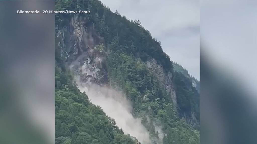 Fachleute begutachten Steinschlag-Stelle in Wilderswil